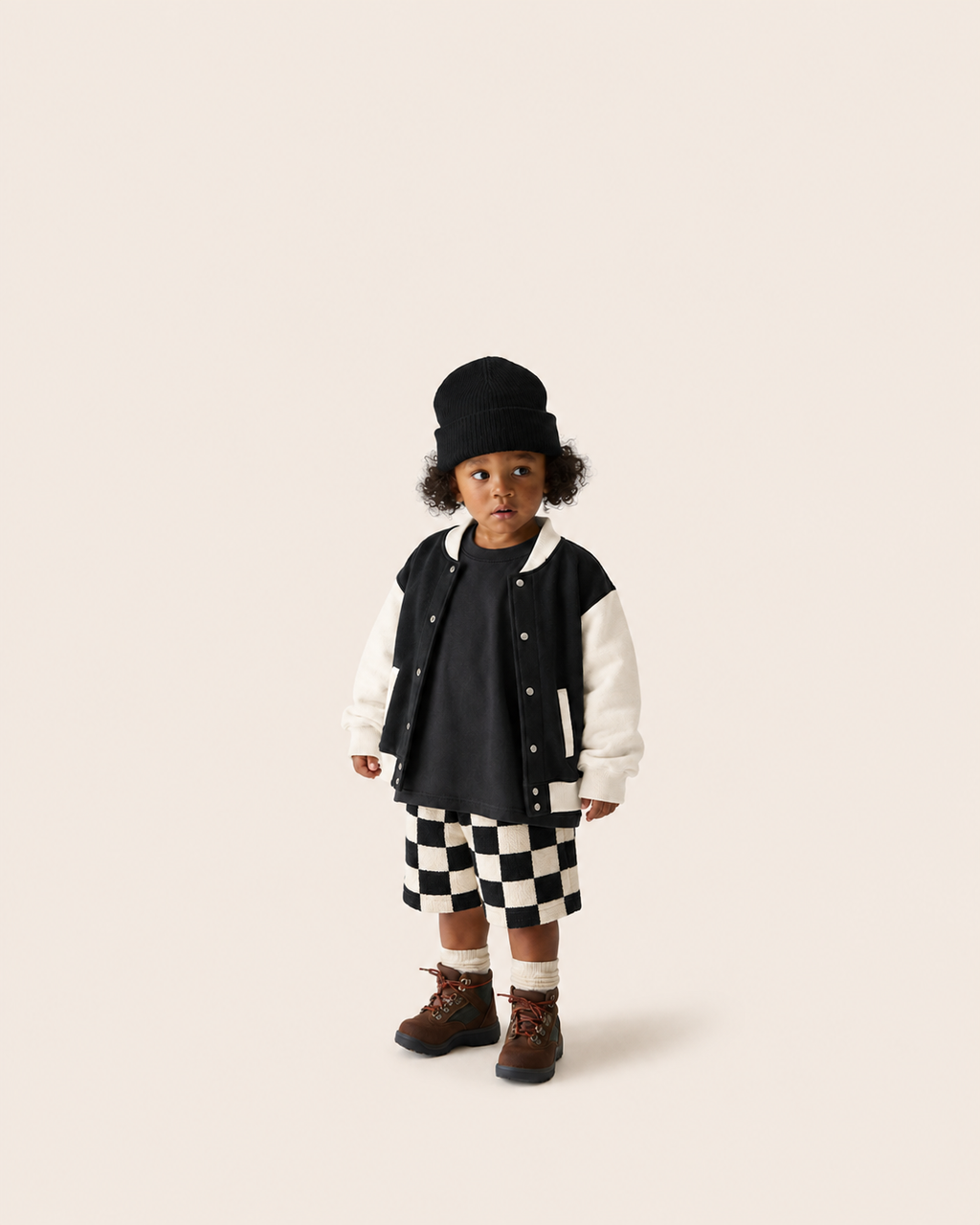 Bermuda Infantil Xadrez Patchwork em Moletom KIDS2©