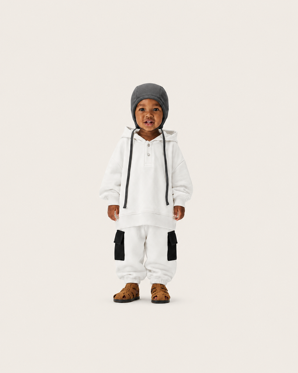 Calça Infantil Cargo Regular Fit em Moletom BABY2©