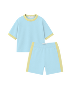 Conjunto Infantil Oversized-Fit Ringer 1 Camiseta 1 Bermuda KIDS2© (Pack-2)