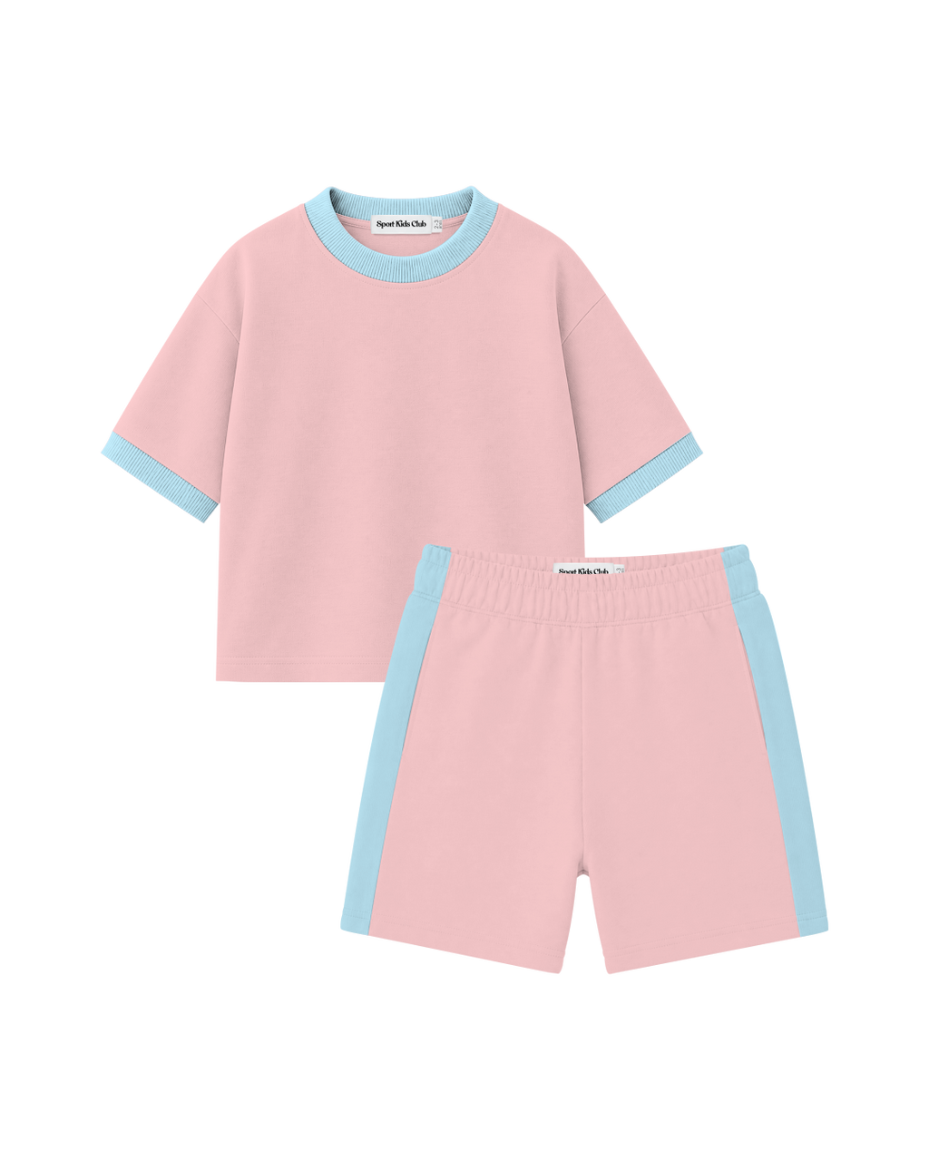 Conjunto Infantil Oversized-Fit Ringer 1 Camiseta 1 Bermuda KIDS2© (Pack-2)