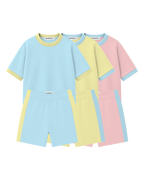 Conjunto Infantil Oversized-Fit Ringer 3 CamisetaS 3 BermudaS KIDS2© (Pack-6)