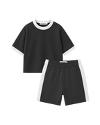 Conjunto Infantil Oversized-Fit Ringer 1 Camiseta 1 Bermuda KIDS2© (Pack-2)