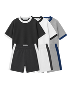 Conjunto Infantil Oversized-Fit Ringer 3 CamisetaS 3 BermudaS KIDS2© (Pack-6)