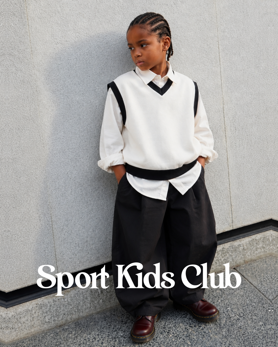 Colete Infantil Gola V Over Fit em Moletom KIDS2©