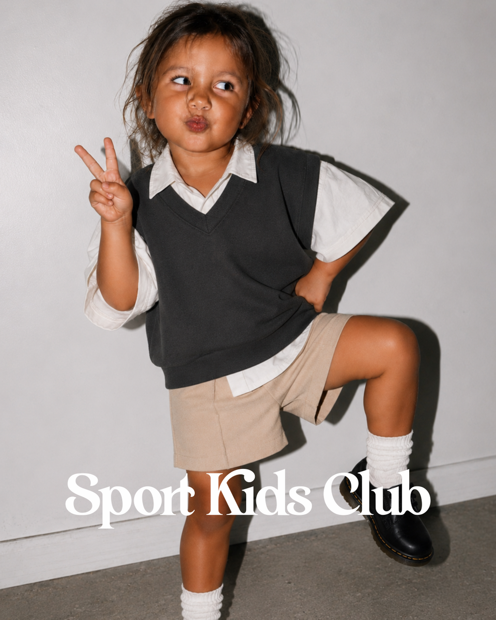 Colete Infantil Gola V Over Fit em Moletom KIDS1©