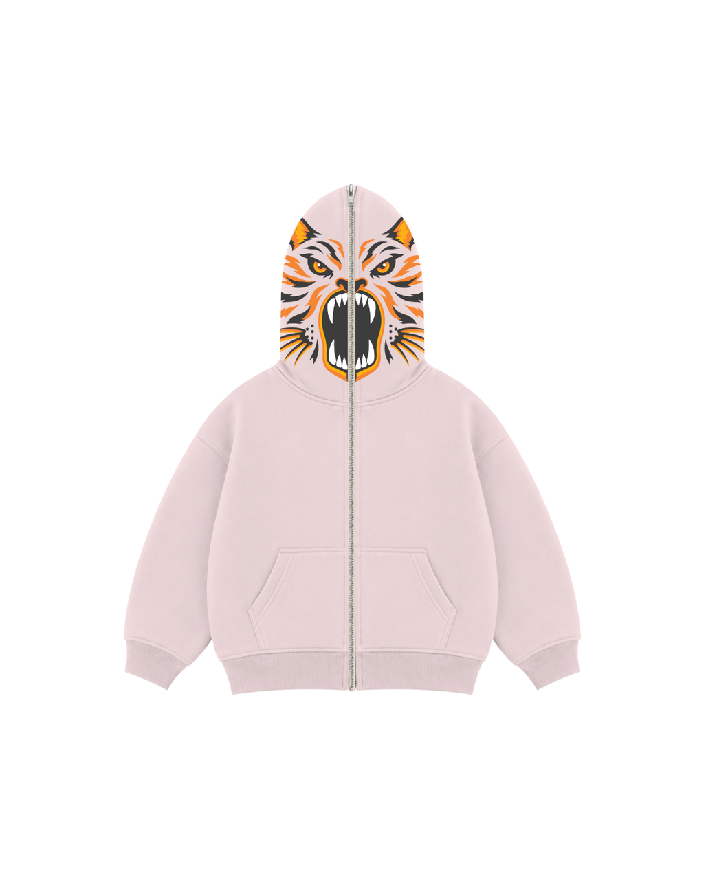 Blusa Infantil Face Tiger Zíper Total em Moletom KIDS3©