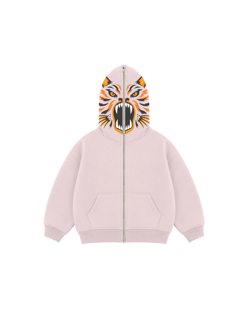 Blusa Infantil Face Tiger Zíper Total em Moletom KIDS3©