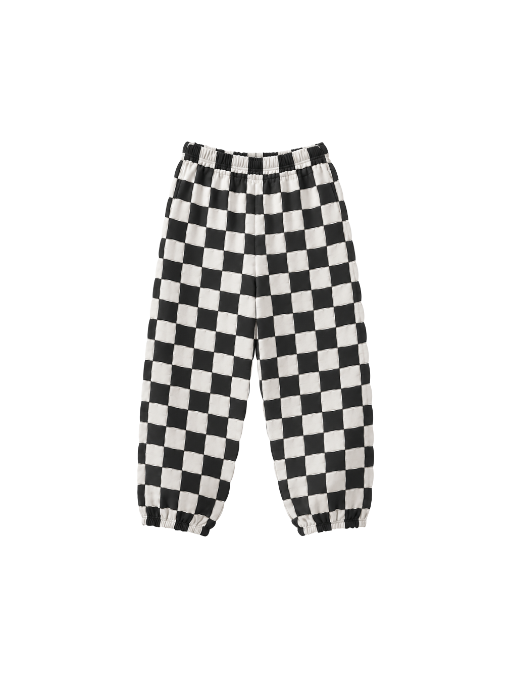 Calça Infantil Baggy Xadrez Patchwork em Moletom KIDS2©