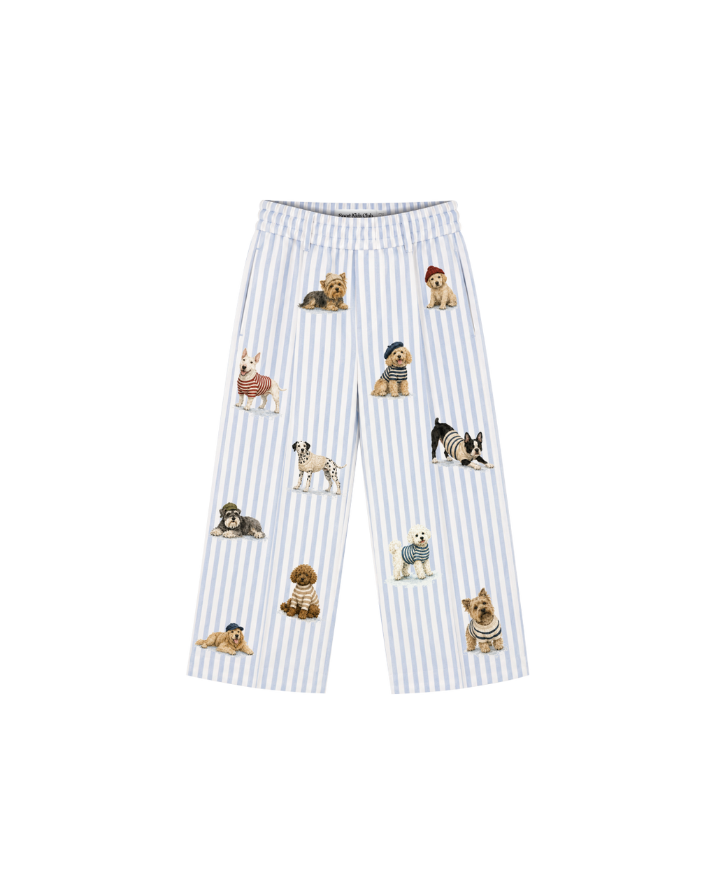 Calça de Alfaiataria Infantil "Strip Dogs" em Algodão DELUXE©