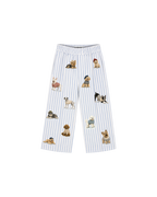 Calça de Alfaiataria Infantil "Strip Dogs" em Algodão DELUXE©