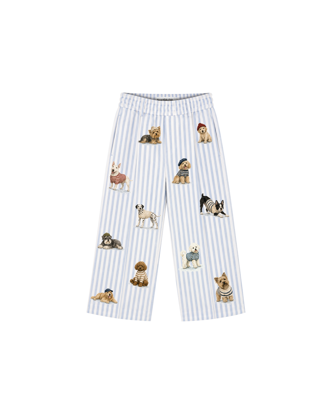 Calça de Alfaiataria Infantil "Strip Dogs" em Algodão DELUXE©