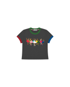 Camiseta Infantil "Runaway" Baby Ringer tee em Algodão  DELUXE©