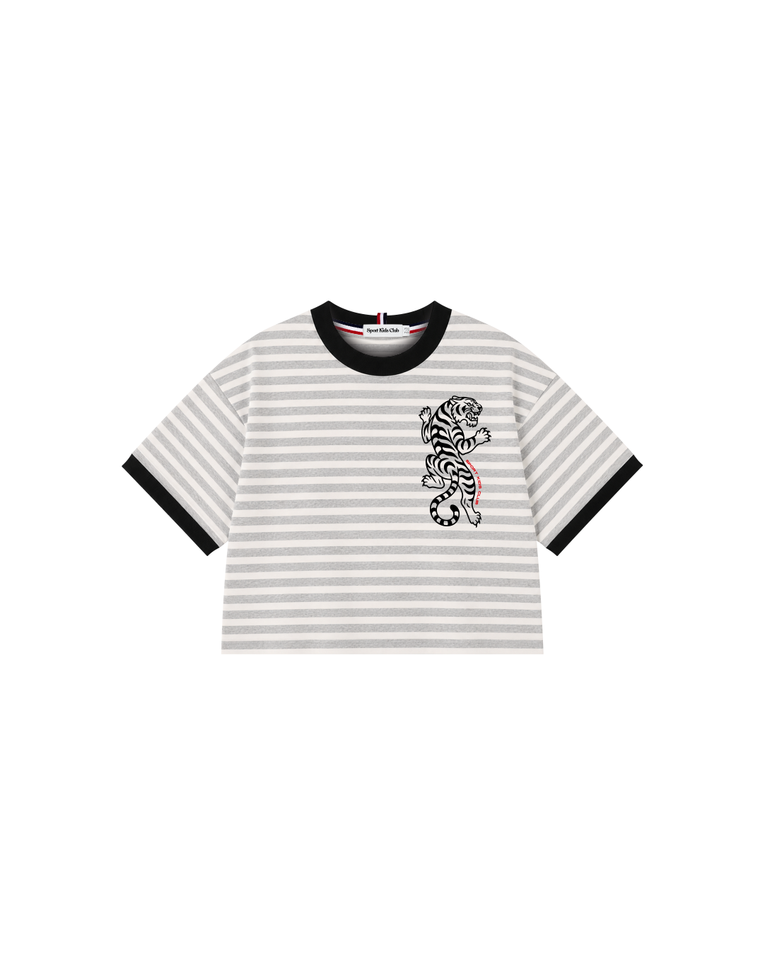 Camiseta Infantil Listrada Ringer Tiger em Super Cotton  KIDS3©