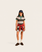 Vestido Infantil "Rugby Striped"  Evasê em Algodão DELUXE©