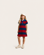Vestido Infantil "Rugby Striped"  Evasê em Algodão DELUXE©