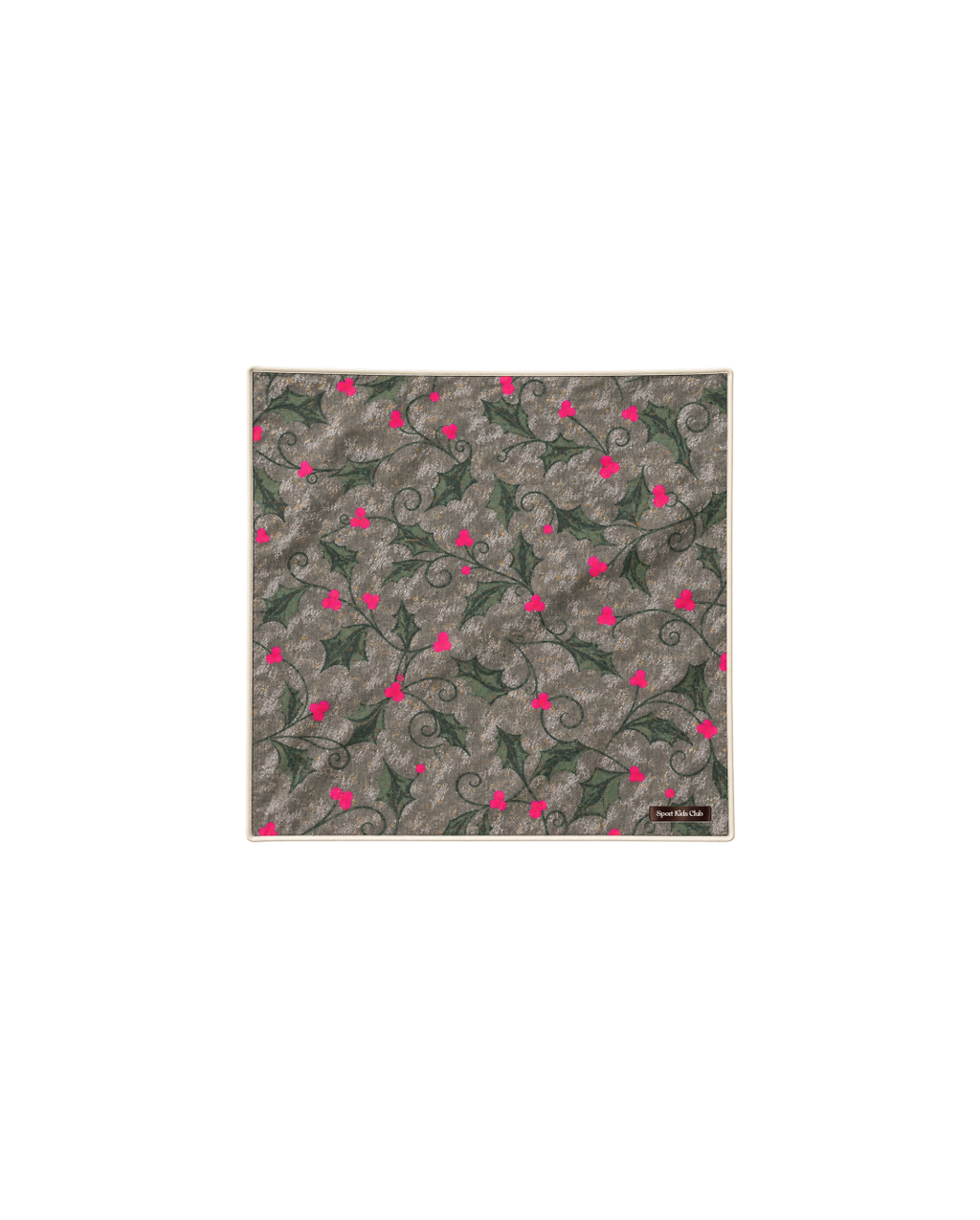 Pocket Square "Floral Musgo" em Algodão KIDS3©