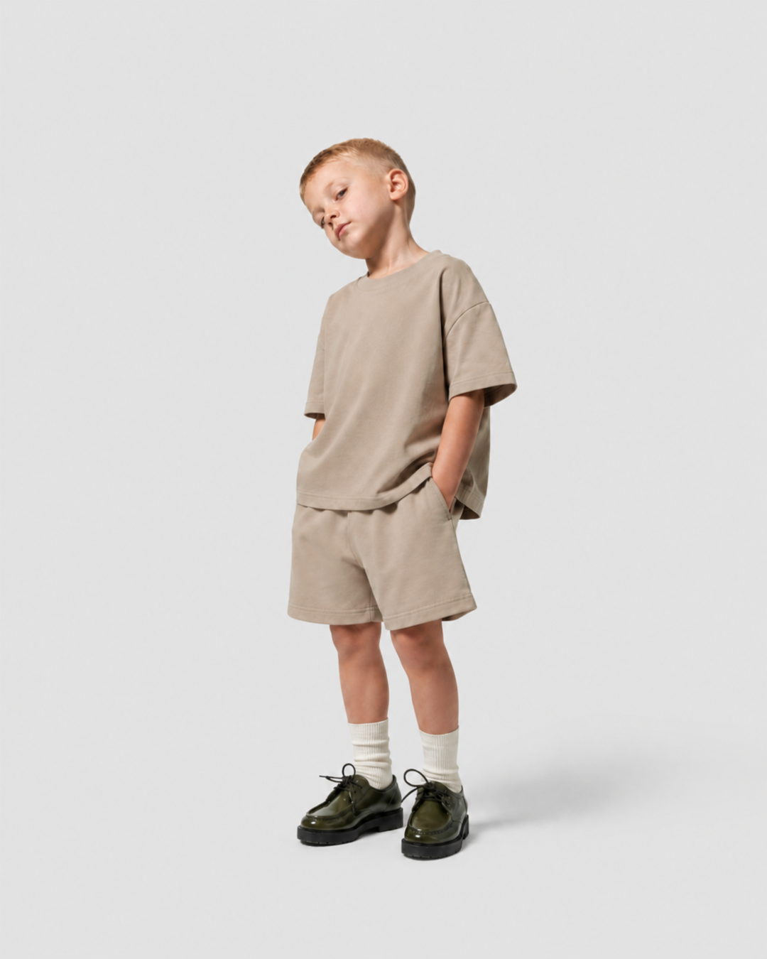 Bermuda Infantil Over-Fit em Moletom DESERT CAMO©