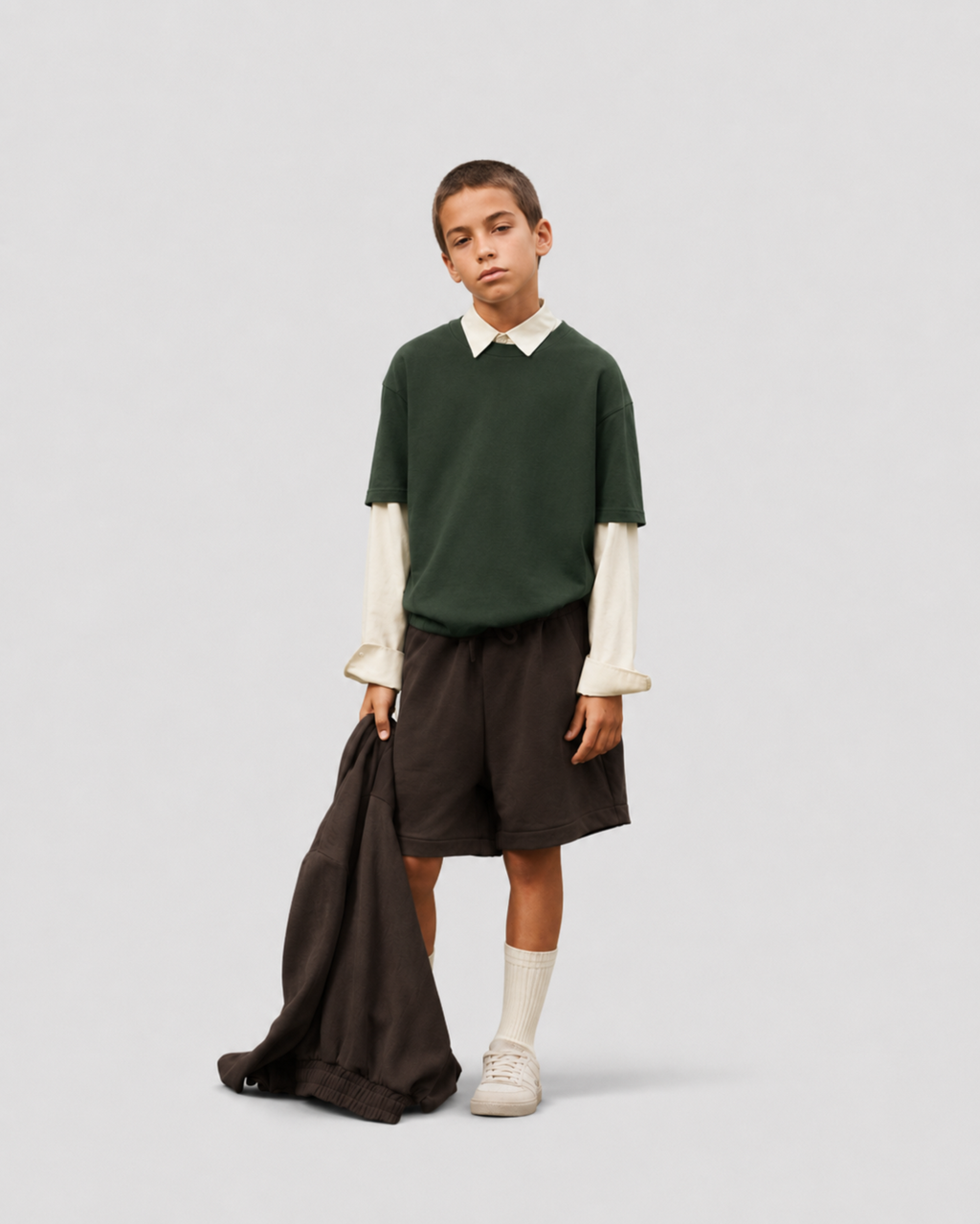 Bermuda Infantil Over-Fit em Moletom DESERT CAMO©