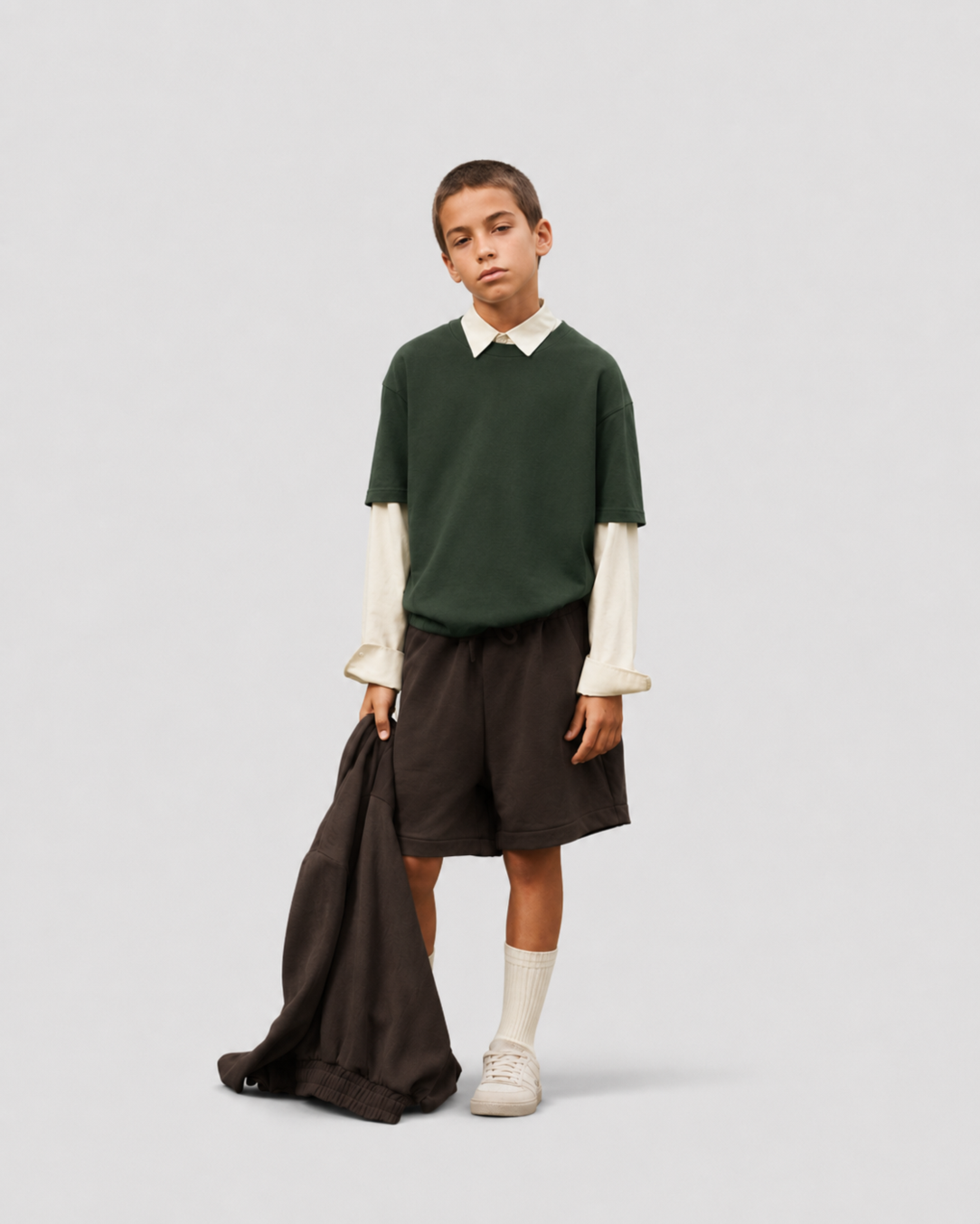 Bermuda Infantil Over-Fit em Moletom DESERT CAMO©