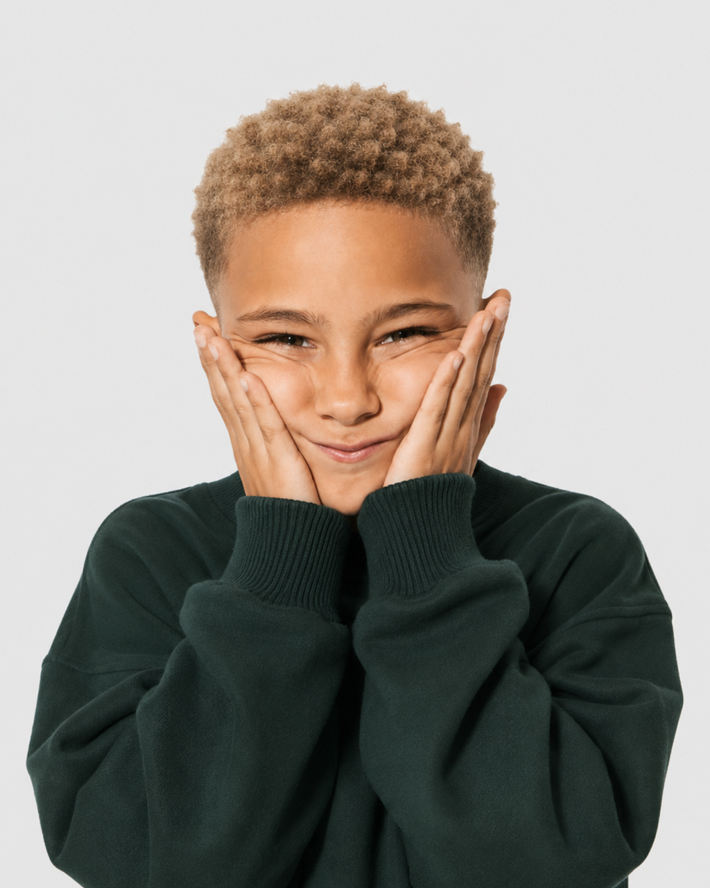 Blusa Infantil Gola Careca Over Fit em Moletom DESERT CAMO©