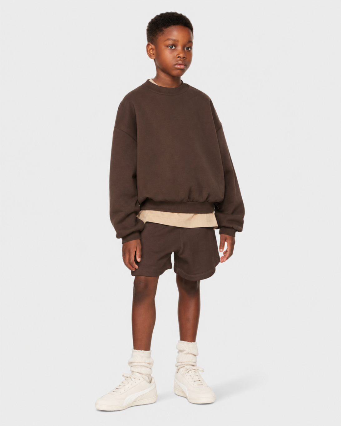 Bermuda Infantil Over-Fit em Moletom DESERT CAMO©