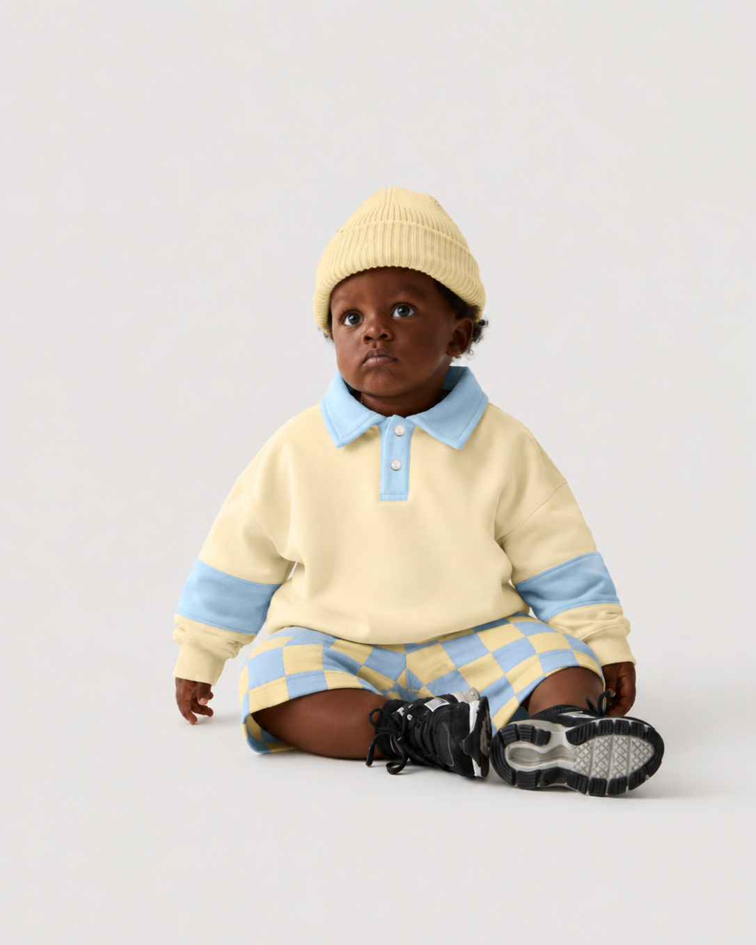 Bermuda Infantil Xadrez Patchwork em Moletom KIDS2©