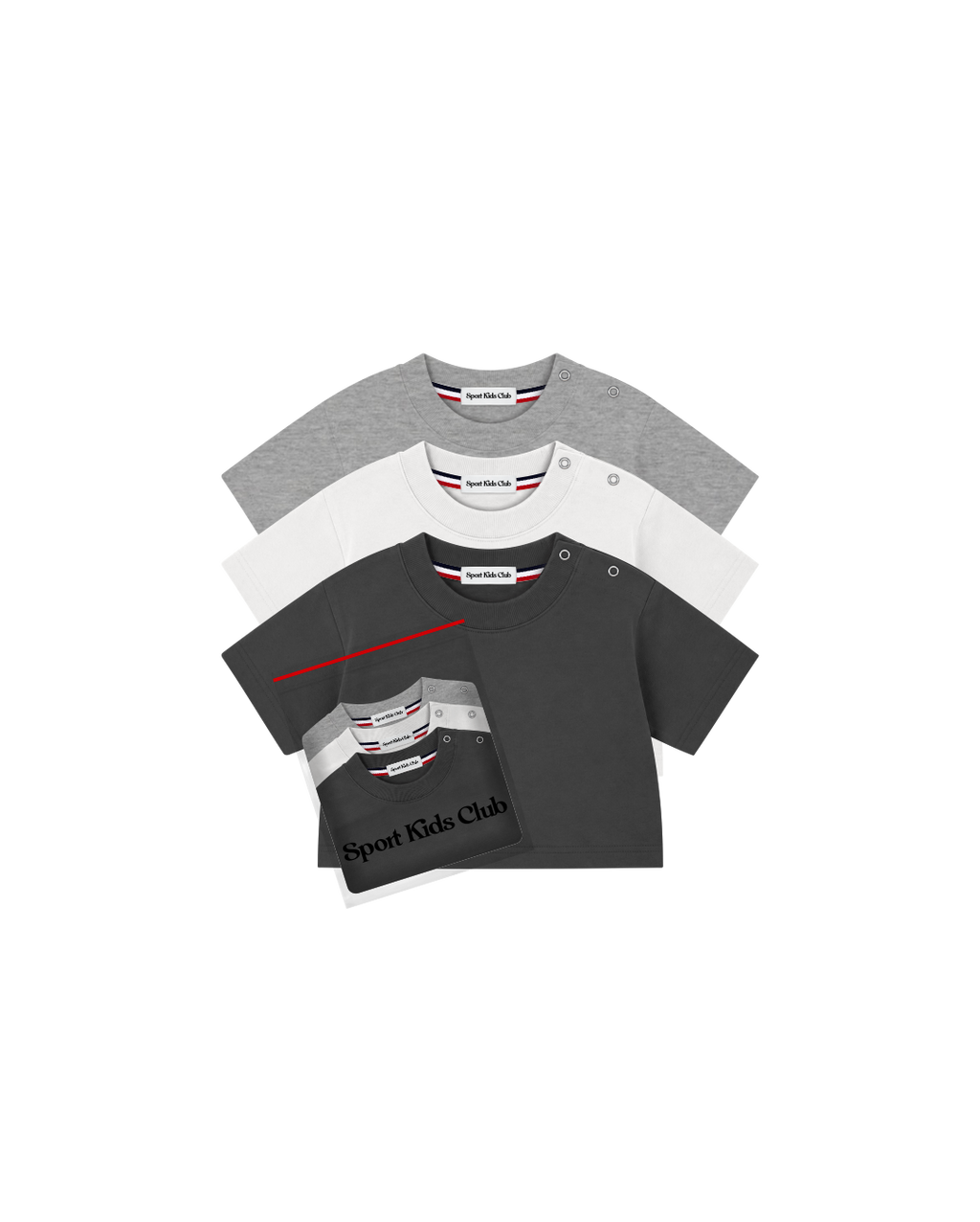 Camiseta Infantil Over-Fit em Malha BABY1© PACK-3