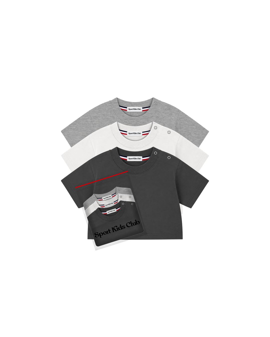 Camiseta Infantil Over-Fit em Malha BABY1© PACK-3