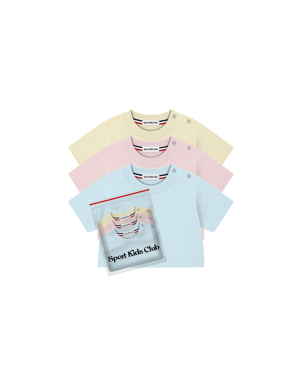 Camiseta Infantil Over-Fit em Malha BABY1© PACK-3
