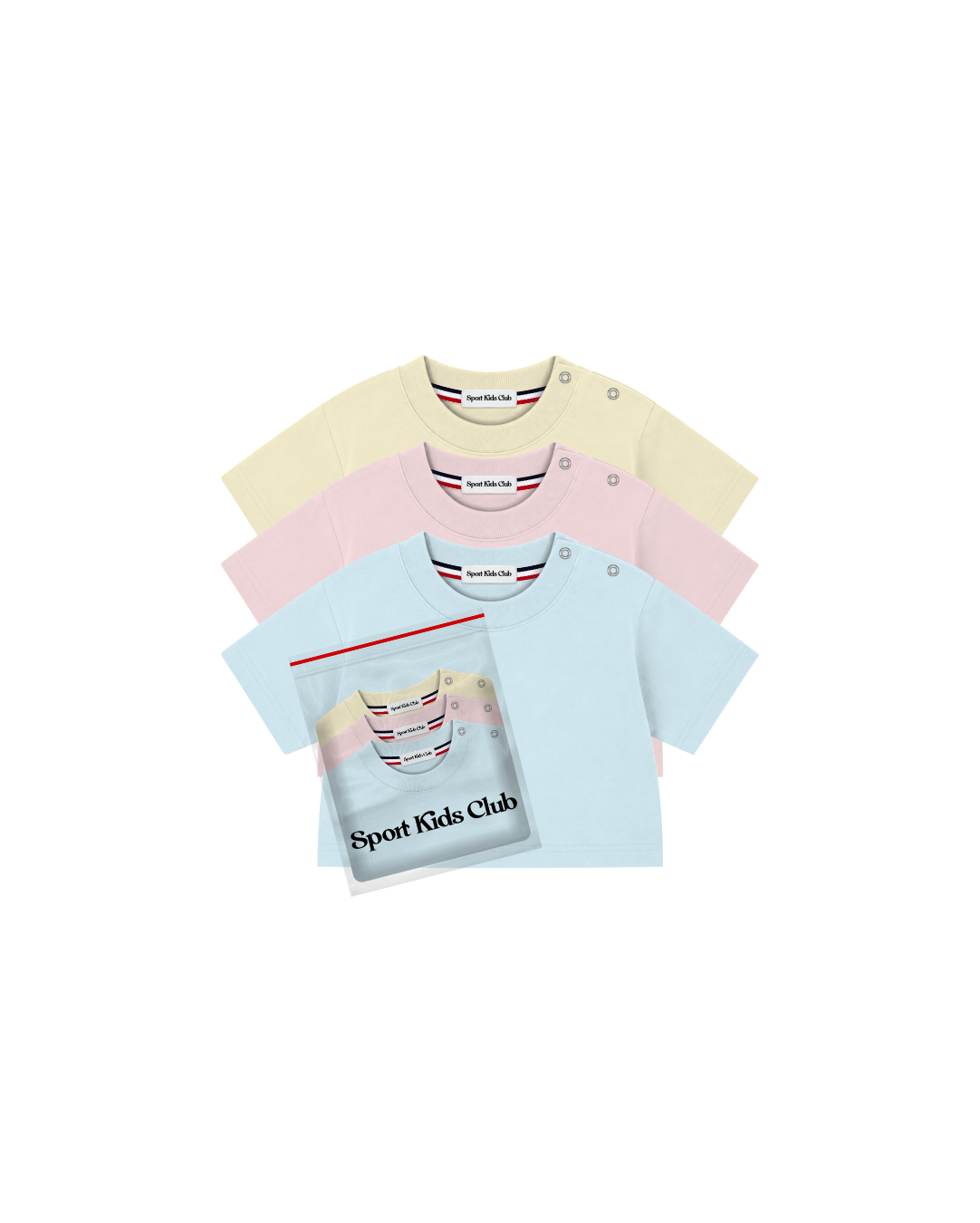 Camiseta Infantil Over-Fit em Malha BABY1© PACK-3