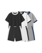 Conjunto Infantil Oversized-Fit Ringer 3 CamisetaS 3 BermudaS KIDS2© (Pack-6)