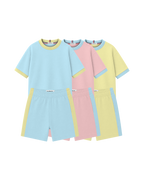 Conjunto Infantil Oversized-Fit Ringer 3 CamisetaS 3 BermudaS KIDS2© (Pack-6)
