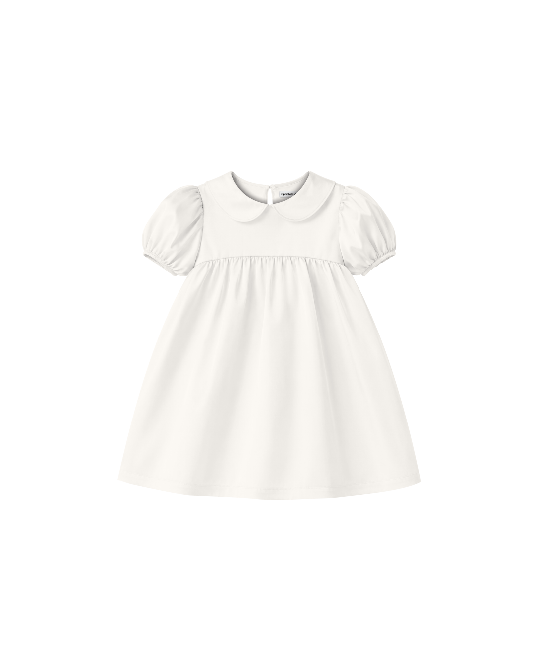 Vestido Infantil "Império" Gola Bonéca Madrepérola em Algodão Egípicio DELUXE©