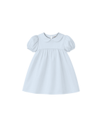 Vestido Infantil "Império" Gola Bonéca Madrepérola em Algodão Egípicio DELUXE©