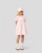 Vestido Infantil "Império" Gola Bonéca Madrepérola em Algodão Egípicio DELUXE©