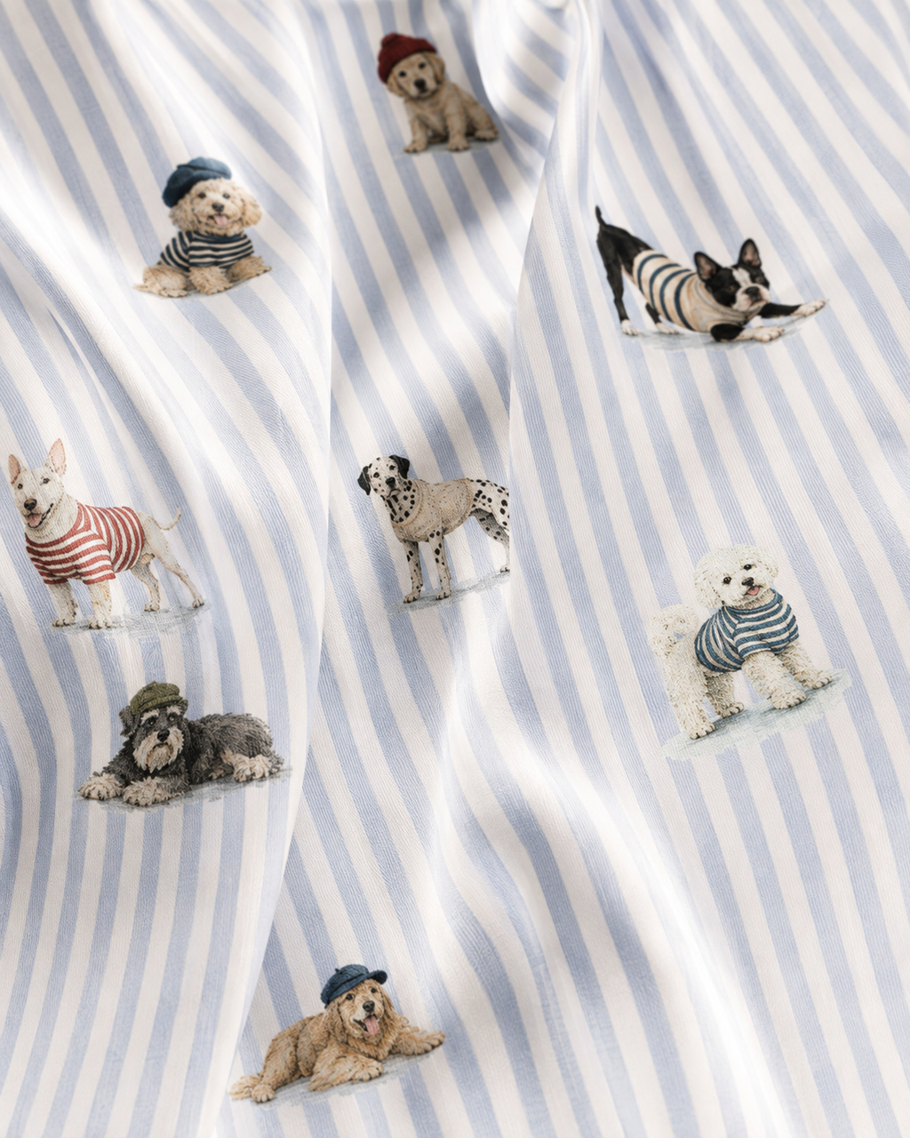 Calça de Alfaiataria Infantil "Strip Dogs" em Algodão DELUXE©