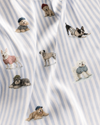 Calça de Alfaiataria Infantil "Strip Dogs" em Algodão DELUXE©
