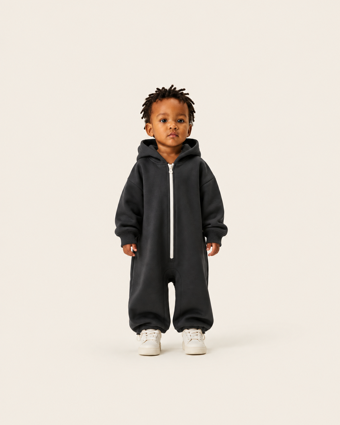 Macacão Infantil Overall Capuz em Moletom ESSENTIALS©