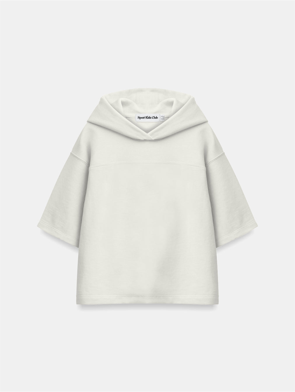 Blusa Infantil Capuz Manga Curta Over Fit em Moletom KIDS1©
