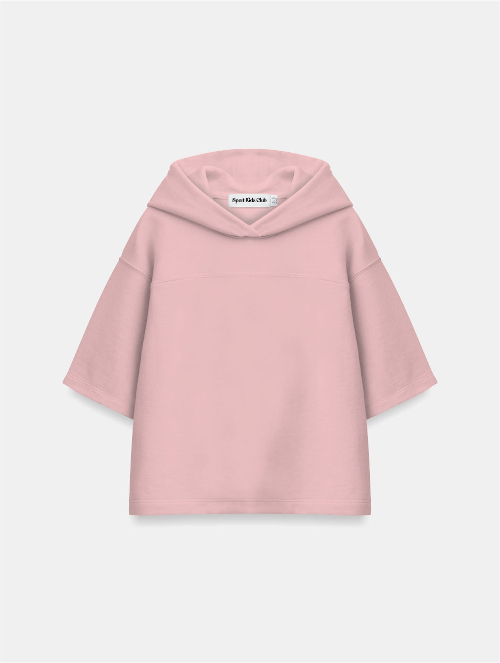 Blusa Infantil Capuz Manga Curta Over Fit em Moletom KIDS1©