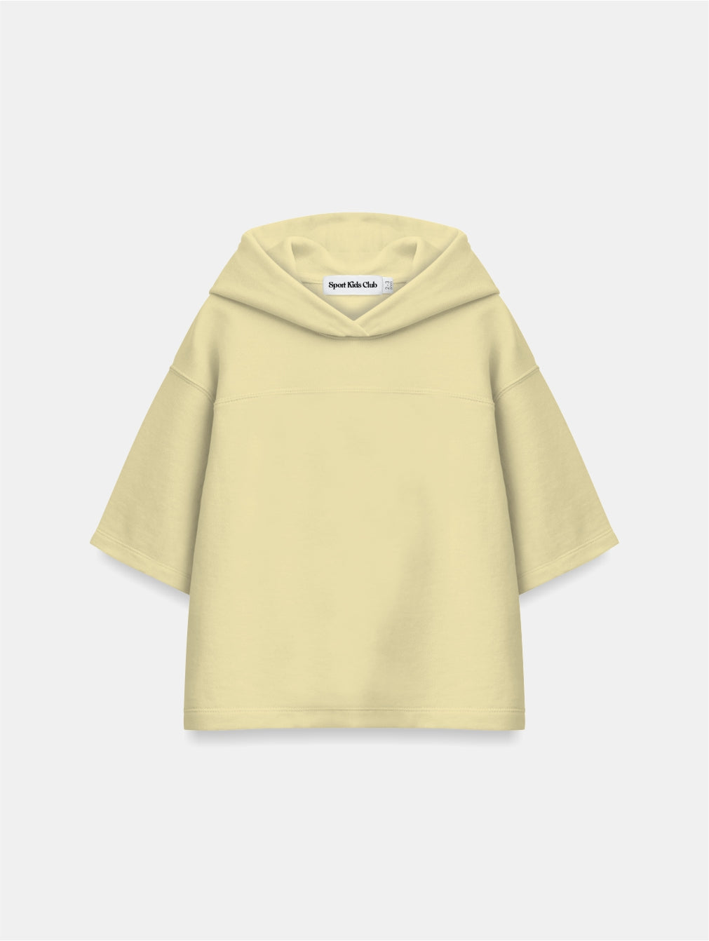 Blusa Infantil Capuz Manga Curta Over Fit em Moletom KIDS1©