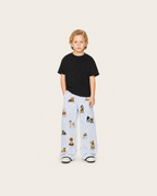 Calça de Alfaiataria Infantil "Strip Dogs" em Algodão DELUXE©