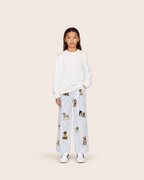 Calça de Alfaiataria Infantil "Strip Dogs" em Algodão DELUXE©