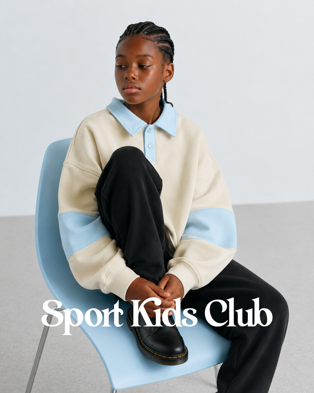 Blusa Infantil Polo Rugby Over Fit em Moletom KIDS2©