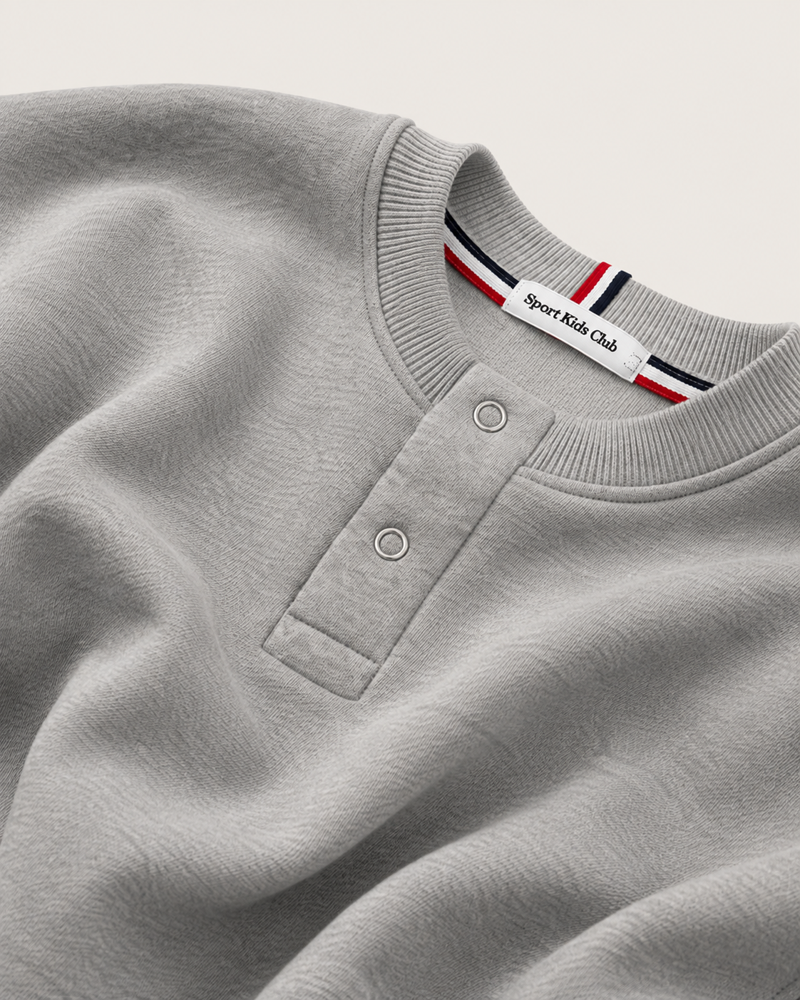 Blusa Infantil Henley Careca Over Fit em Moletom BABY1©