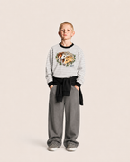 Camiseta Infantil “Horse Face” Oversized-Fit Striped M/L em Super Cotton  KIDS3©