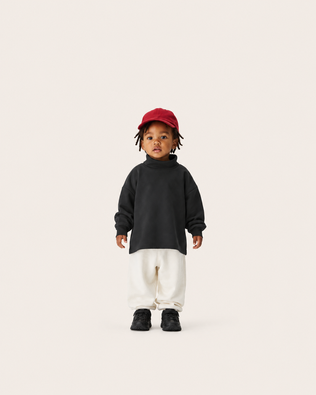 Camiseta Infantil Gola Alta Over-Fit em Malha KIDS1©